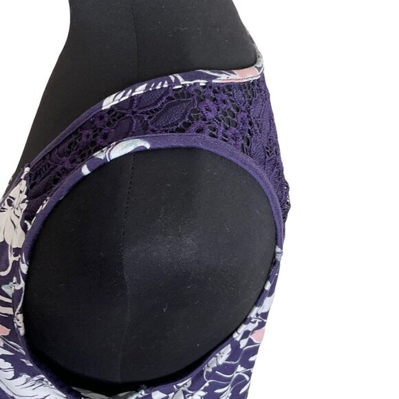 LINEA Donatella Racerback Floral Print Blouse Size M - Picture 4 of 15